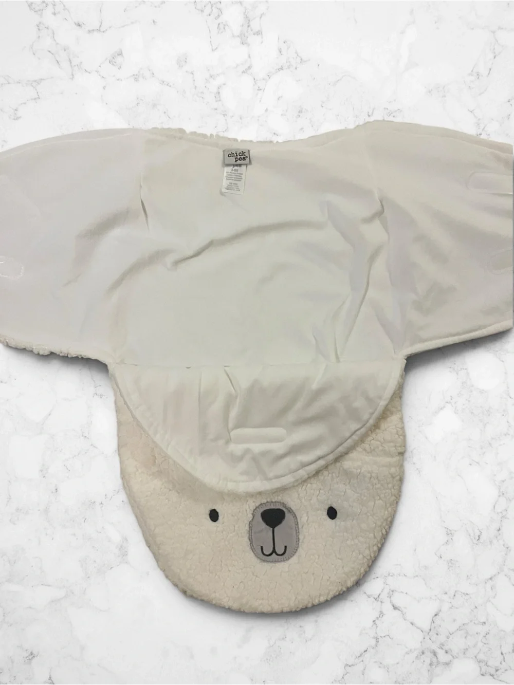 chick pea Cream Bear Baby Swaddle Sack